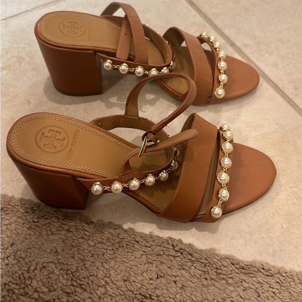 Tory Burch camel sandals